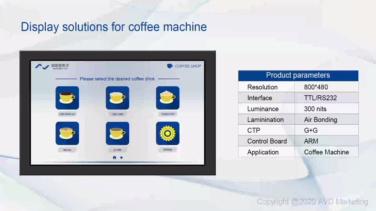 5” 咖啡機(jī)應(yīng)用